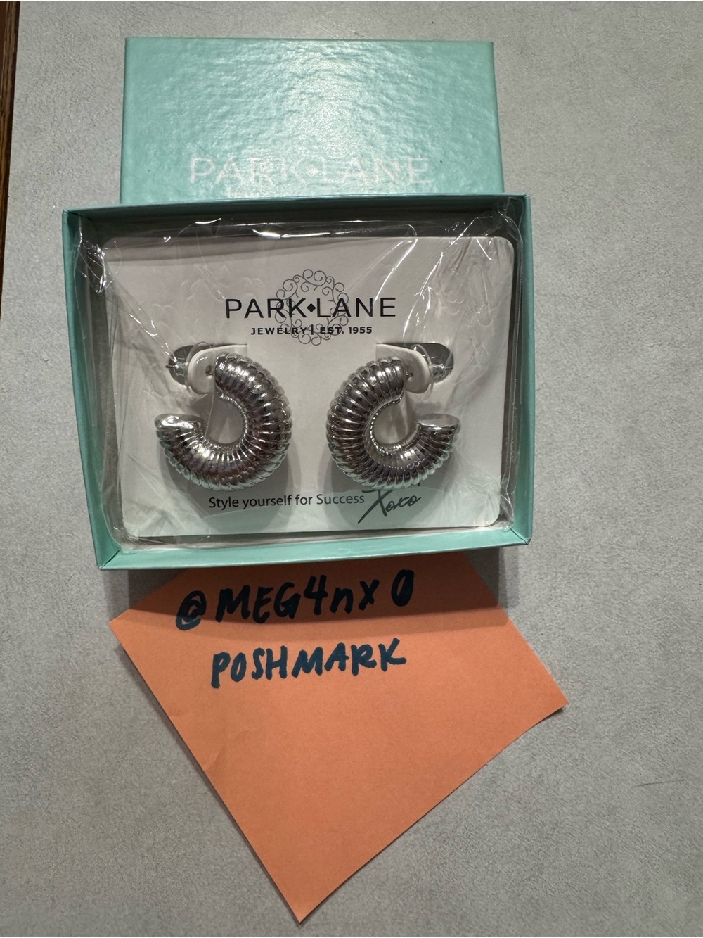 Silver Ribbon Hollow Earrings - Park Lane